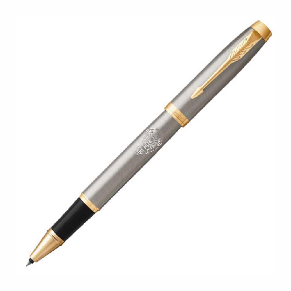 Металлическая ручка-роллер Parker IM Brushed Metal GT RB с логотипом Металлическая ручка-роллер Parker IM Brushed Metal GT RB с логотипом Фото