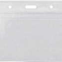 Бейдж горизонтальный с логотипом, 108х70 мм замок zip lock, PVC