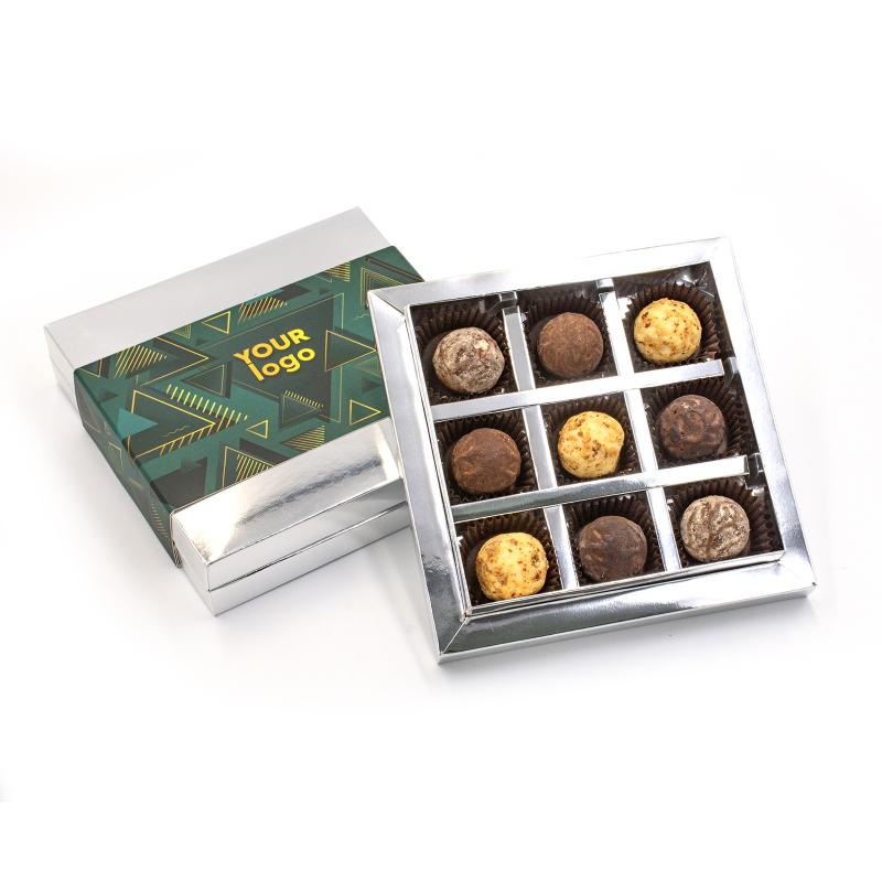 Шоколадний набір French truffle box зі своїм лого 110 г Шоколадний набір French truffle box зі своїм лого 110 г Фото 6