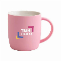 Чашка фарфоровая FIESTA с матовым цветным покрытием soft-touch с Вашим логотипом