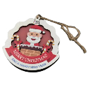 Деревянные новогодние игрушки с подсветкой 95х90х10мм. Marry Christmas для вашего логотипа Фото