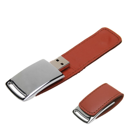 Кожаная USB-Флешка с отверстием для брелка с вашим логотипом 32Gb Кожаная USB-Флешка с отверстием для брелка с вашим логотипом 32Gb Фото 7