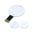 Флешка круглая кредитная карта USB 2.0 белая 43 мм с логотипом 16 Gb Фото 2