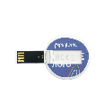 Флешка круглая кредитная карта USB 2.0 белая 43 мм с логотипом 16 Gb
