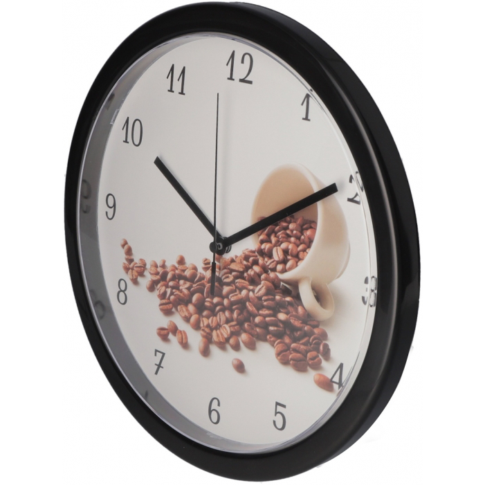 Настінний годинник пластиковий Optima COFFE з вашим лого 25 см Настінний годинник пластиковий Optima COFFE з вашим лого 25 см Фото 2