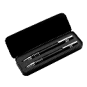 Набор алюминиевый (ручка + карандаш) черные чернила с логотипом