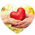 Пазл "Сердце"на 30 элементов для печати вашего дизайна и логотипа Фото