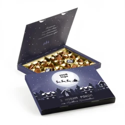 Коробка конфет Ассорти с Вашим логотипом 250 г