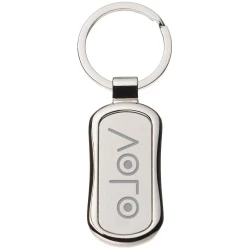 Брелок металлический круглой формы с кольцом для ключей под ваш лого