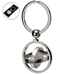 Брелок металевий Ø33 мм поворотний с вашим логотипом