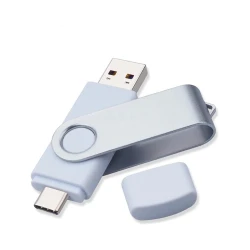Металлическая флешка TWISTER USB 3.0 Type-C OTG с логотипом 64 Gb