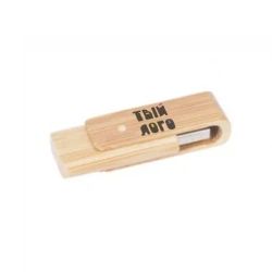USB-Флешка на 64Gb твистер ECO с логотипом