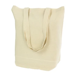 Сумка хлопковая BelMondo с карманом, цветным дном и ручками 70 см 40x15x45 см с лого