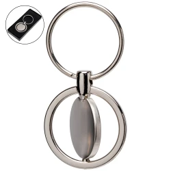 Брелок металлический поворотный с вашим логотипом 35 мм